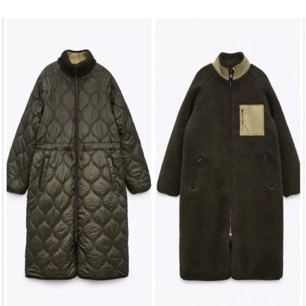 NWOT ZARA Reversible Parker - Picture 2 of 14